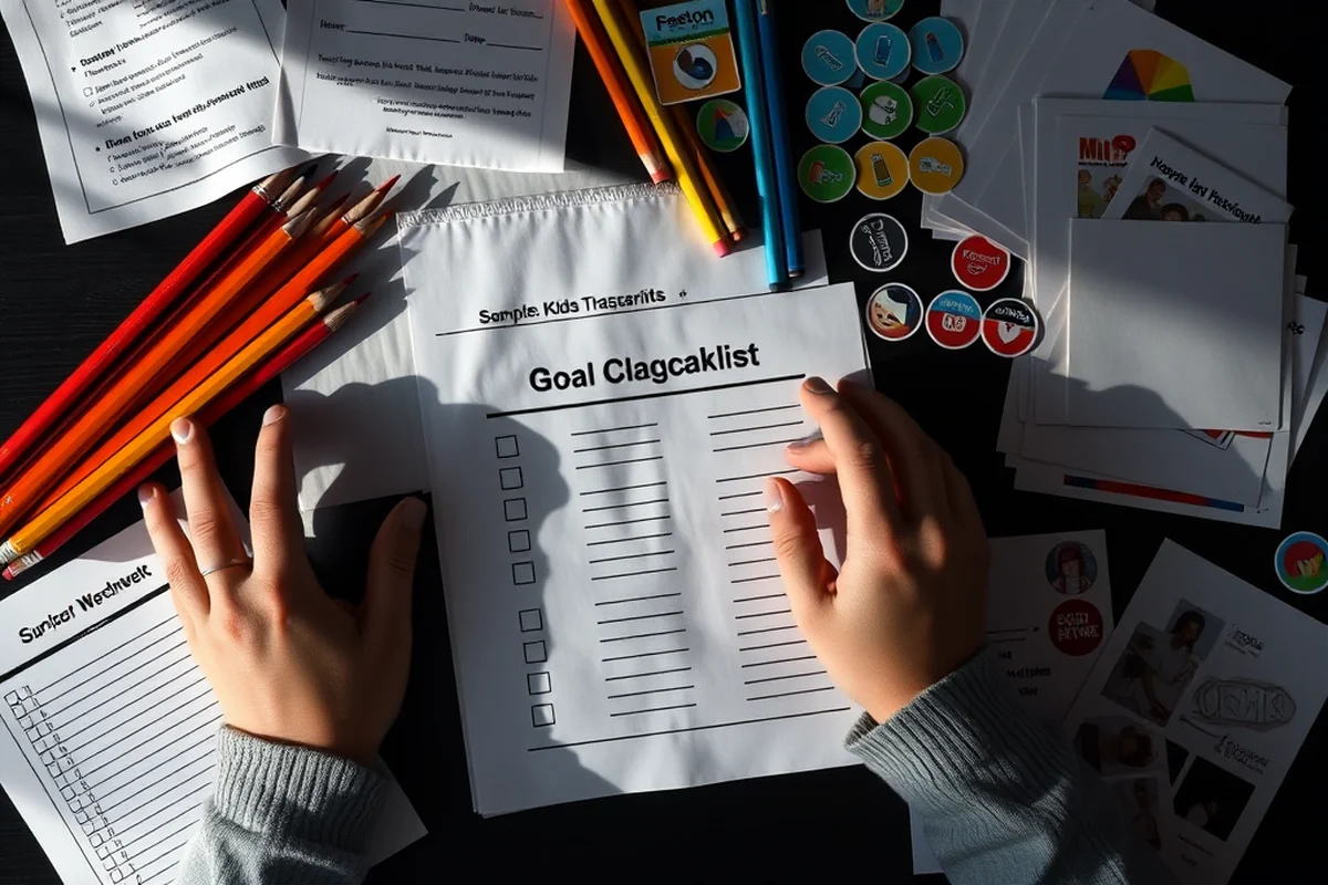teaching kids goal setting checklist — Teaching Kids Goal Setting Checklist (the finished result)